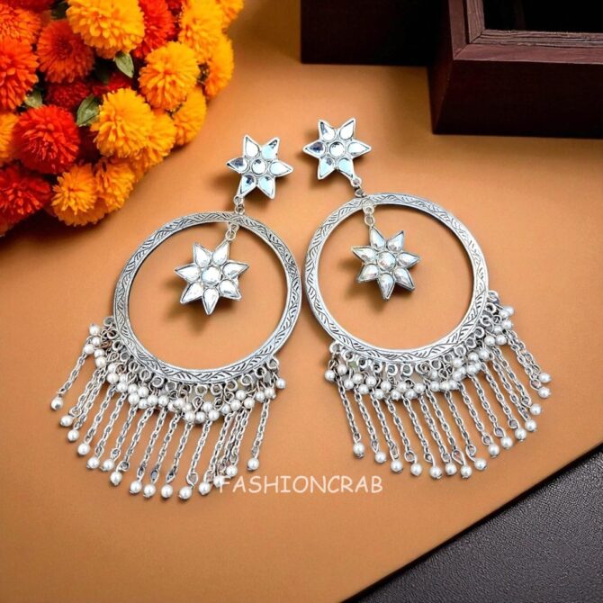 Kriti Sanon Oxidised Earrings-06 Kriti Sanon Oxidised Earrings