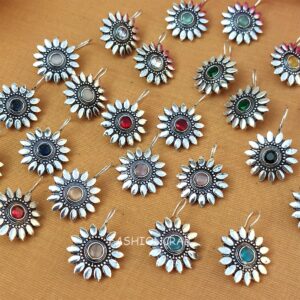 Mia Oxidised Earrings - combo of 6