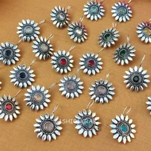 Mia Oxidised Earrings - combo of 6