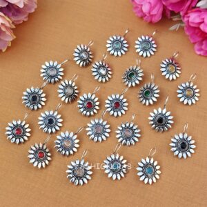 Mia Oxidised Earrings - combo of 6