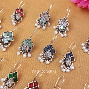 Nova Oxidised Earrings - combo of 6