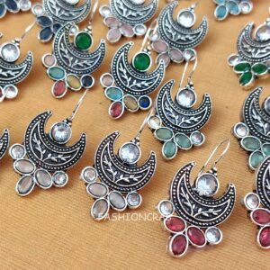 Olivia Oxidised Earrings - combo of 6