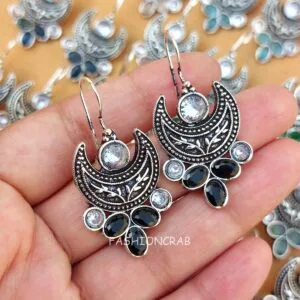 Olivia Oxidised Earrings - combo of 6