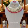 Pink Color Bridal Kundan Jewellery Set