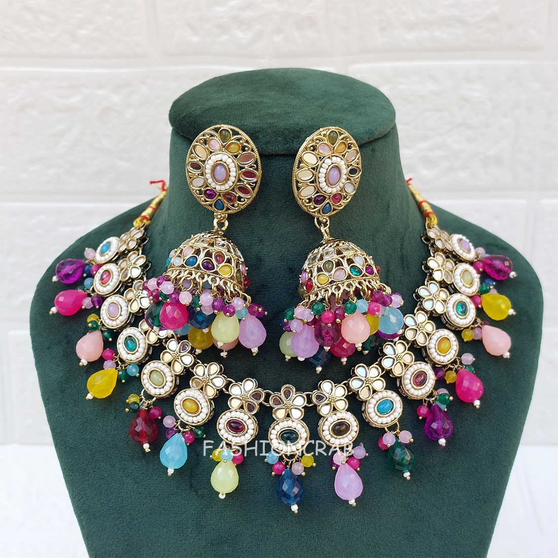 Navee Mirror Jewellery Set - Multicolor