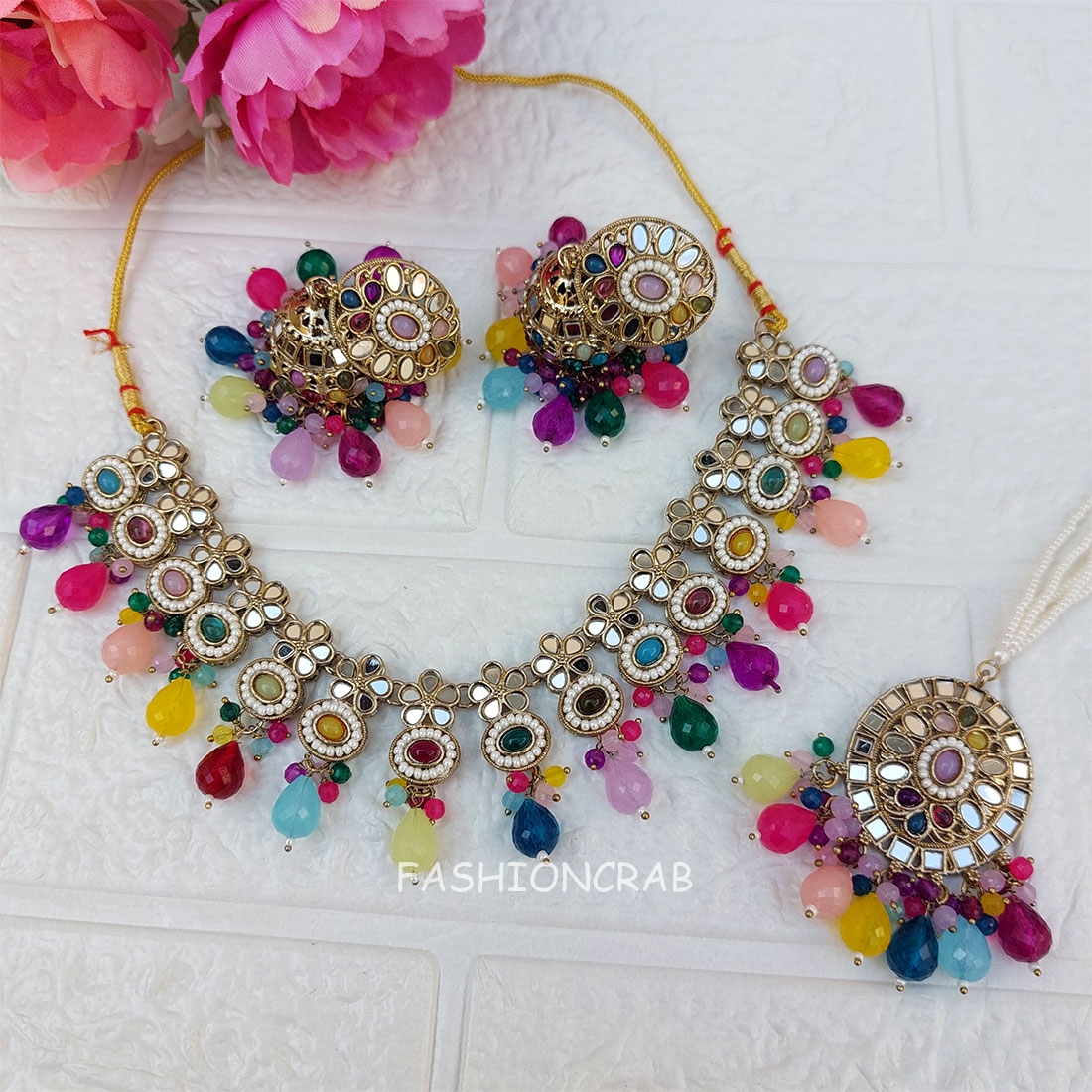 Navee Mirror Jewellery Set - Multicolor