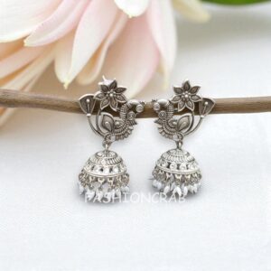 Oxidised Peacock Earrings