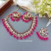 Katyayani Mirror Jewellery Set - Dark Pink