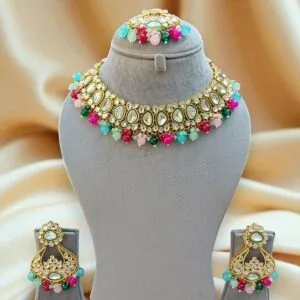 Kundan Bridal Multicolor Necklace Set for Wedding