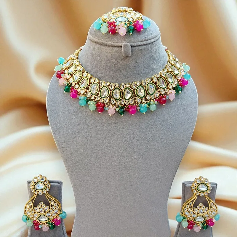 Kundan Bridal Multicolor Necklace Set for Wedding