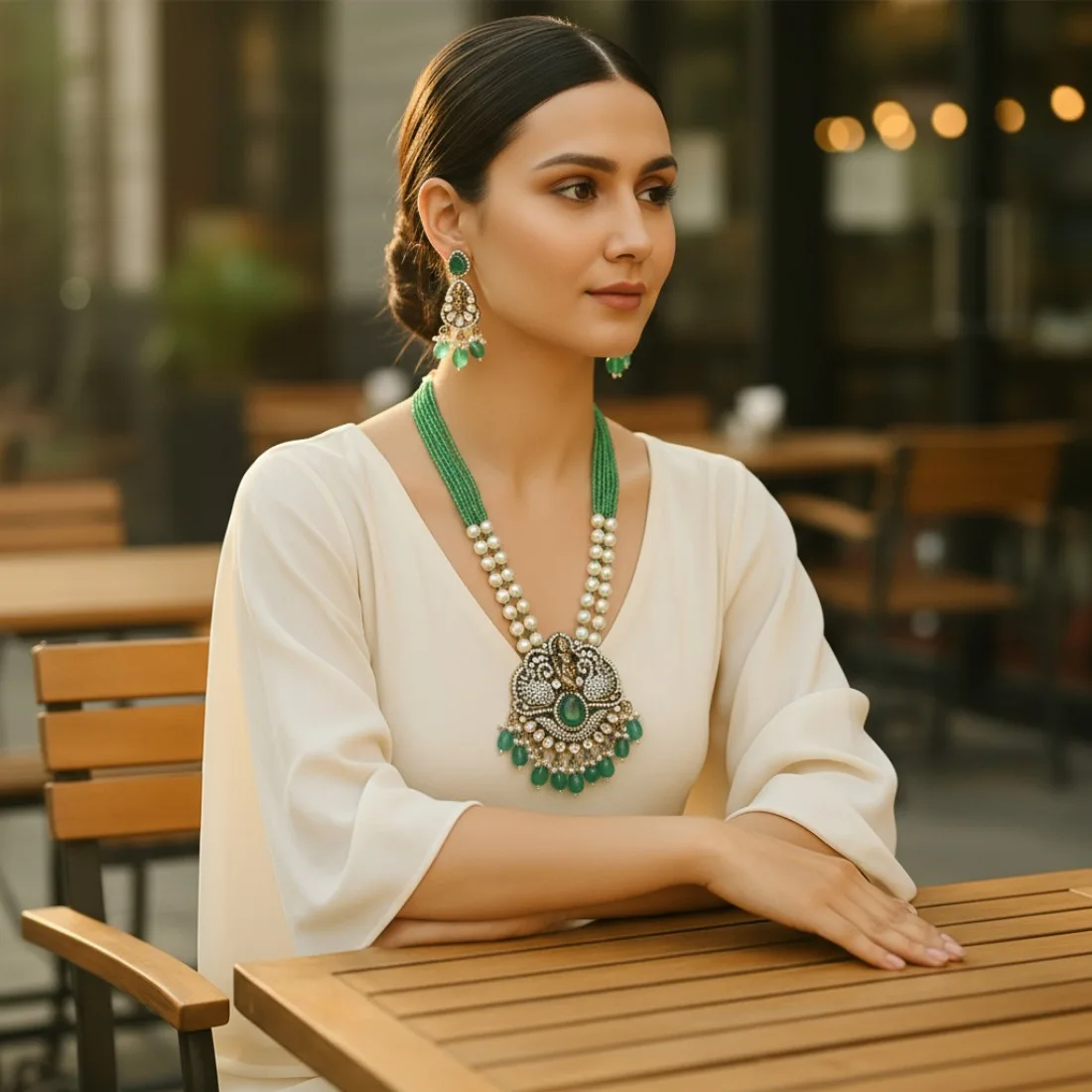 Natalie Moissanite Jewellery - Sea Green