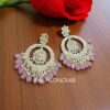 Pink Chandbali Earring