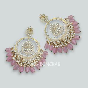 Pink Chandbali Earring