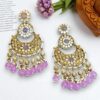 Priyanka Chandbali Earrings - Lavender