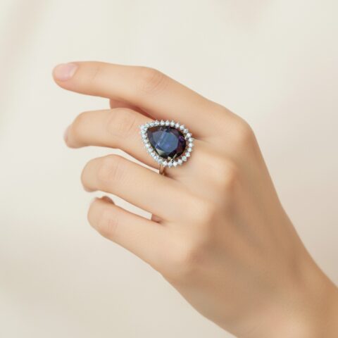 Purple Zirconia Women Ring