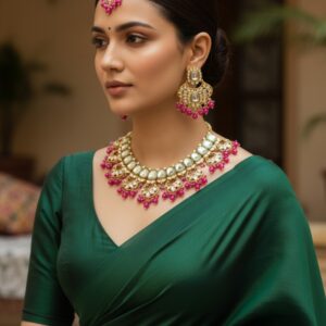 Traditional Pink Kundan Necklace