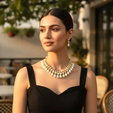 White Pearl Jewellery Set