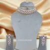 Zeenat Pink AD Necklace Set