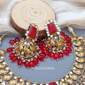 Divya Mirror Necklace Red