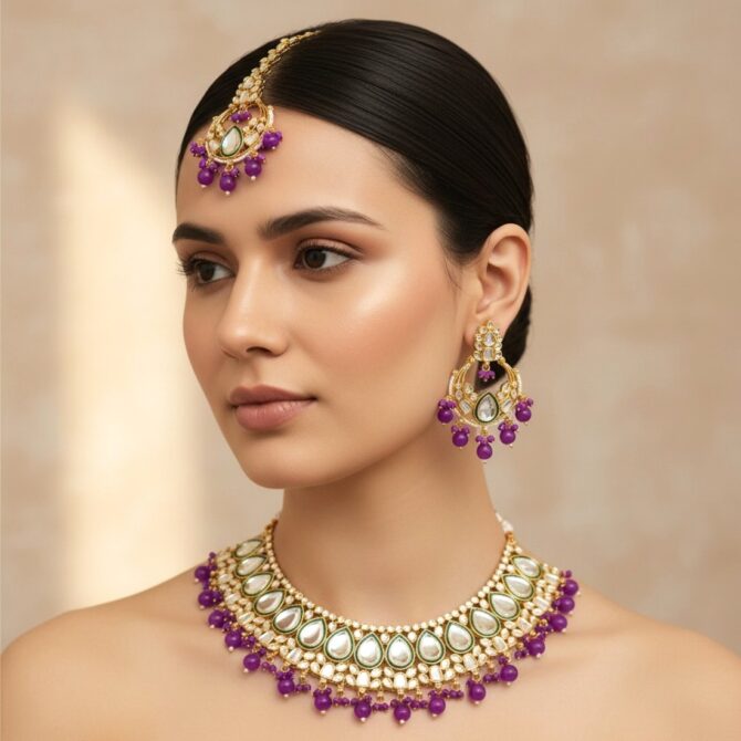 Mouni Purple Kundan Jewelry-01