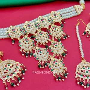 Red Green Jadau Jewellery