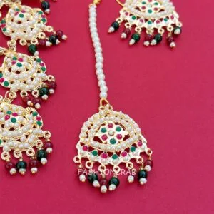 Red Green Jadau Jewellery