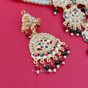Red Green Jadau Jewellery