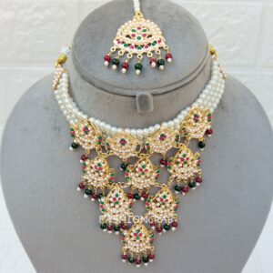 Red Green Jadau Jewellery