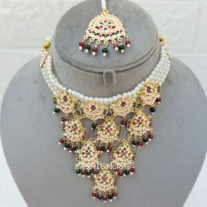 Red Green Jadau Jewellery