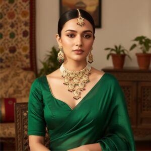 Red Green Jadau Jewellery