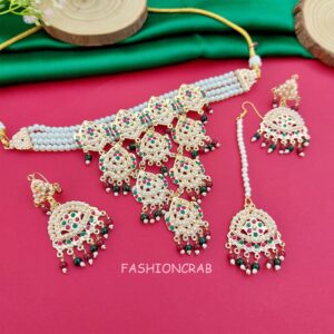 Red Green Jadau Jewellery