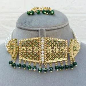 Rehana Jadau Jewellery Dark Green