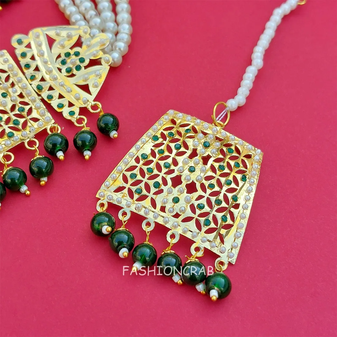 Rehana Jadau Jewellery Dark Green