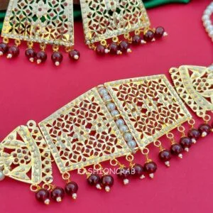 Rehana Jadau Jewellery Maroon