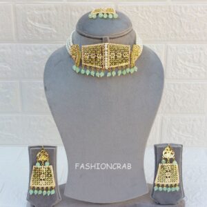 Rehana Jadau Jewellery Pista Green