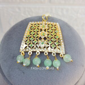 Rehana Jadau Jewellery Pista Green