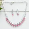 Riddhi Pink AD Necklace Set