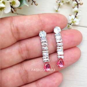 Riddhi Pink AD Necklace Set