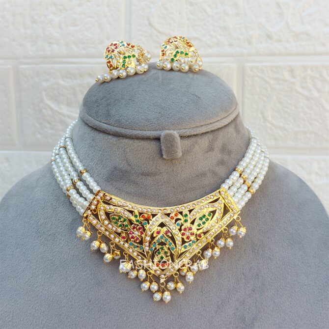 Simi Jadau Set Multicolor