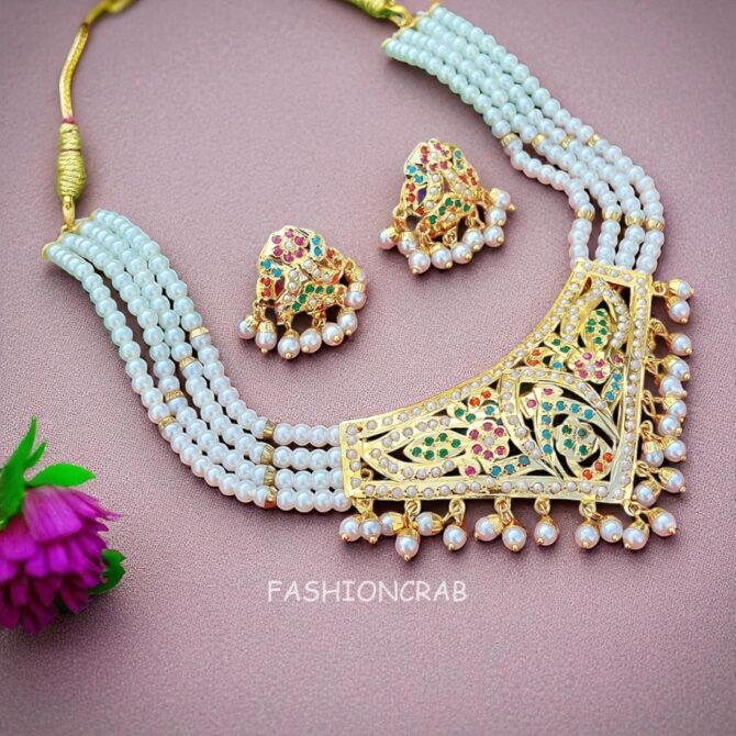 Simi Jadau Set Multicolor