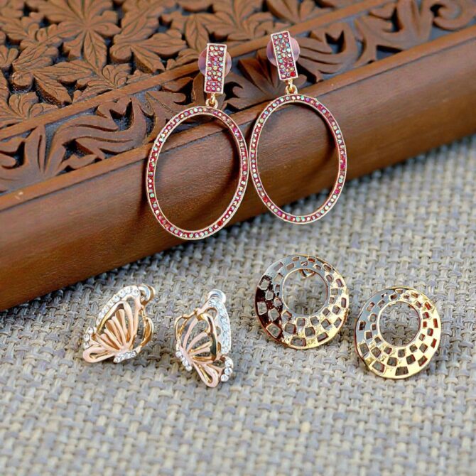 Stud Earrings Combo
