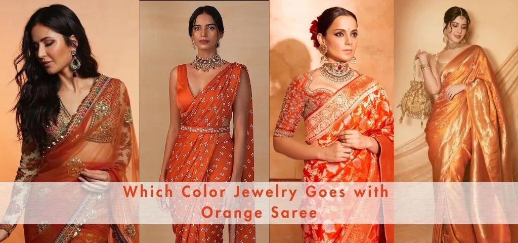 Which Color Jewelry Goes with Orange Saree