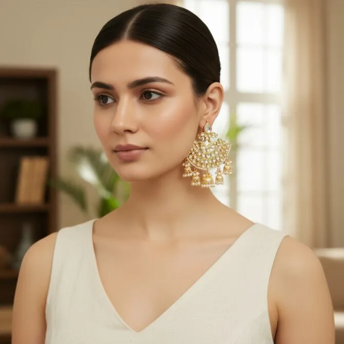 model-Photoroom (14) Kundan Earrings for Wedding