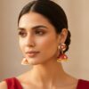 Aliya Maroon Jhumka Earring