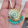 Bahar Jadau Jhumka Earring Blue 02 Bahar Jadau Jhumka Earring Blue