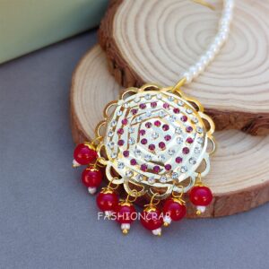 Bahar Jadau Jhumka Earring Pink