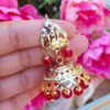 Bahar Jadau Jhumka Earring Pink 03 Bahar Jadau Jhumka Earring Pink