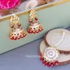 Bahar Jadau Jhumka Earring Pink