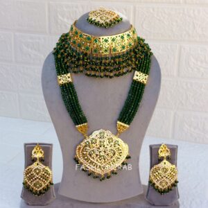 Bani Long Necklace Set Green