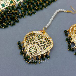 Bani Long Necklace Set Green